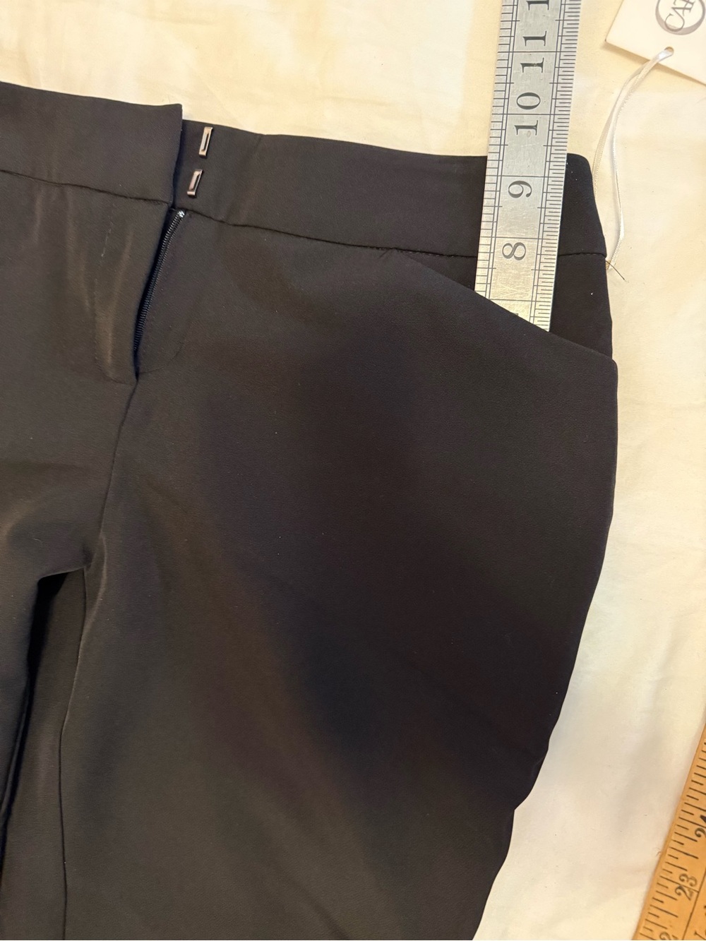Cato Black Feather-Hem Cropped Pants - Picture 6 of 10